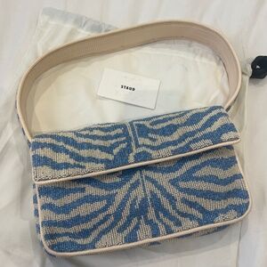 STAUD Embellished Zebra Bag